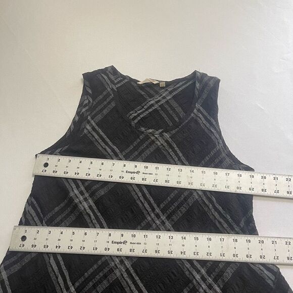 Soft Surroundings Black Grey Sleeveless Lagenlook Tunic Top Size Large - Picture 4 of 9
